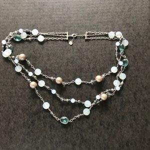 Long necklace in pastel colors (J-60)